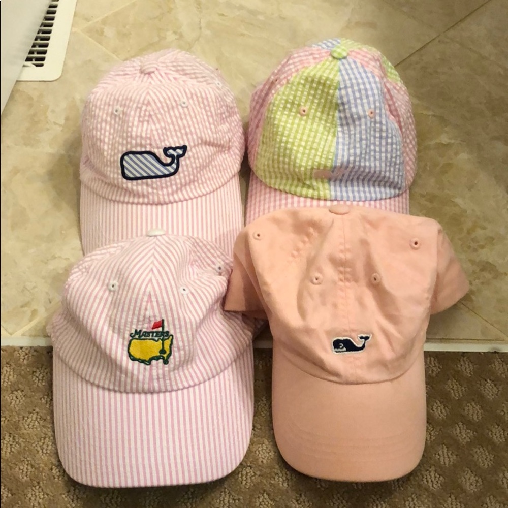 seersucker vineyard vines & masters hat